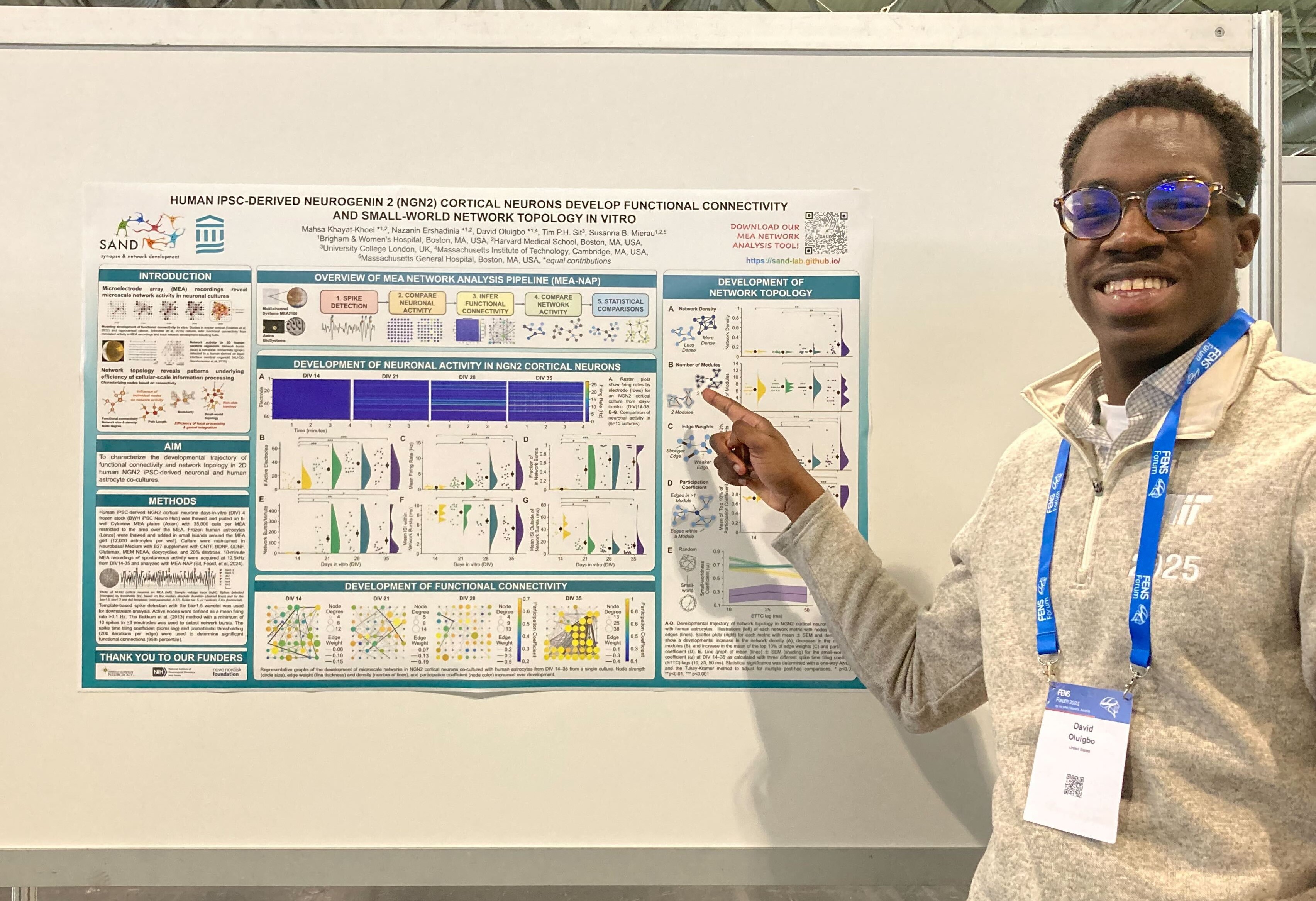 David presents SAND poster at FENS!